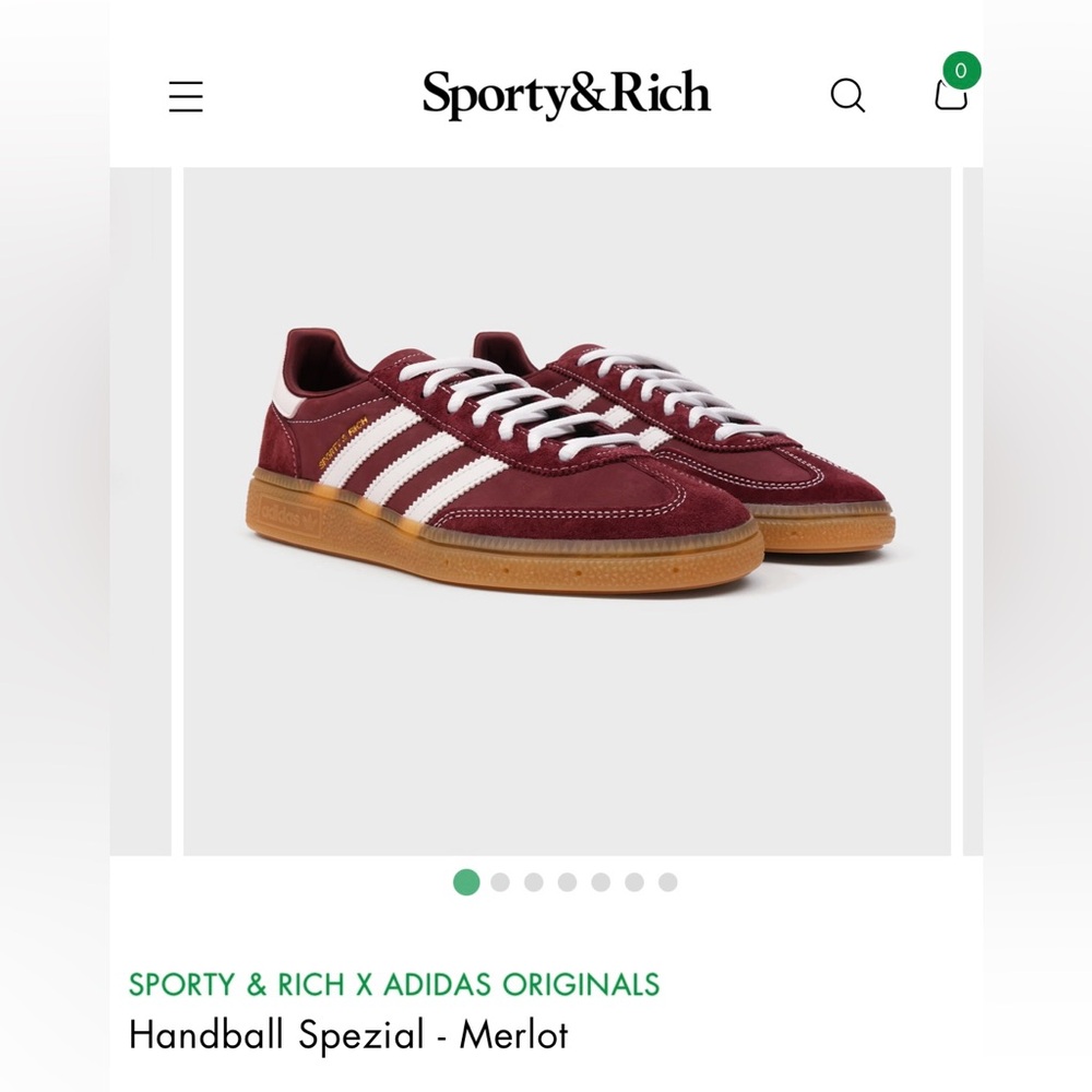 New in Box: Adidas -  Sporty & Rich x Adidas Originals Handball Spezial Burgundy